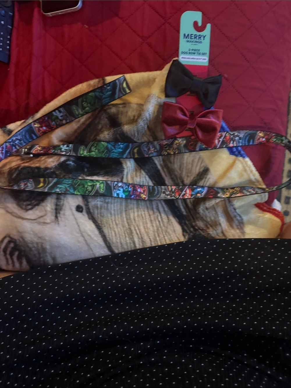 Marvel dog leash with two mini dogs sets